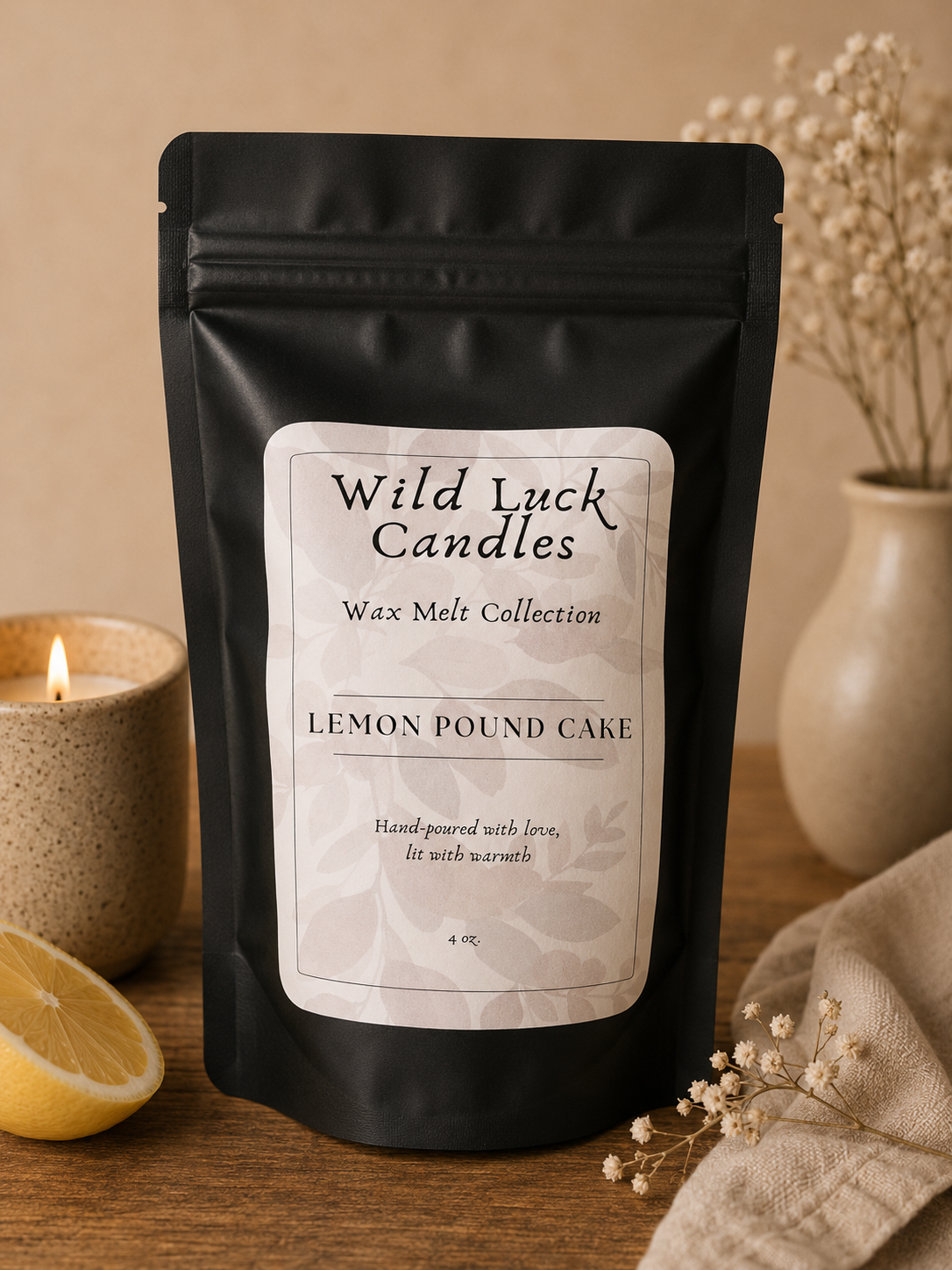 Wax Melts by Wild Luck Candles | 4 oz Hand-Poured 100% Soy Wax Melt | Choose Your Scent