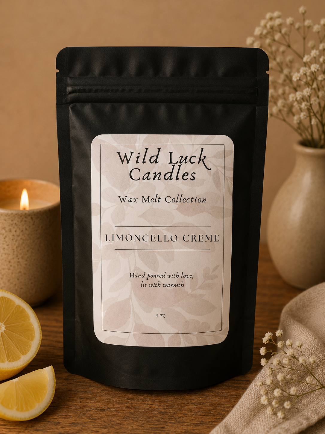 Wax Melts by Wild Luck Candles | 4 oz Hand-Poured 100% Soy Wax Melt | Choose Your Scent