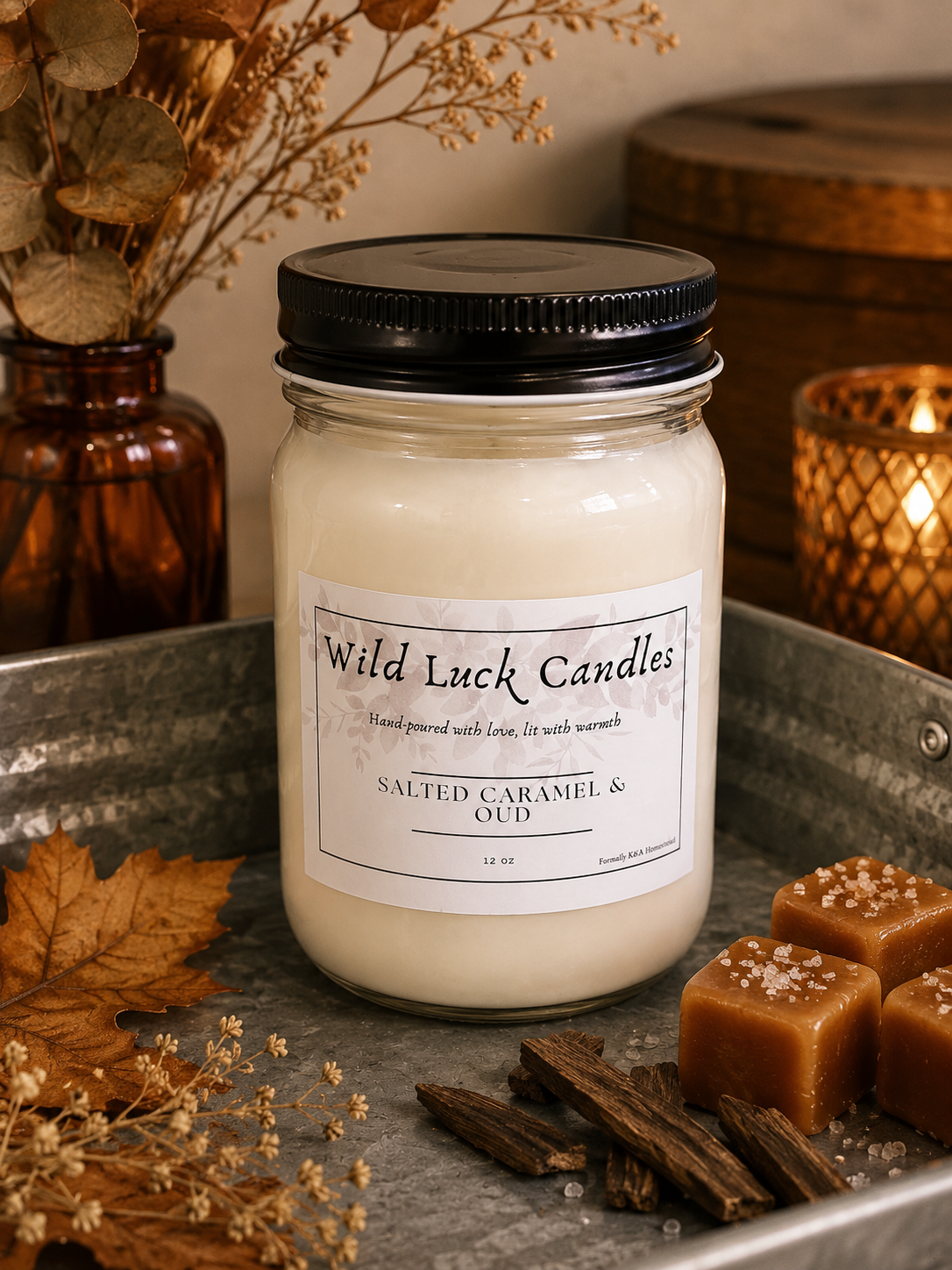 Wild Luck Candles | 12 oz Hand-Poured 100% Soy Candle | Choose Your Scent