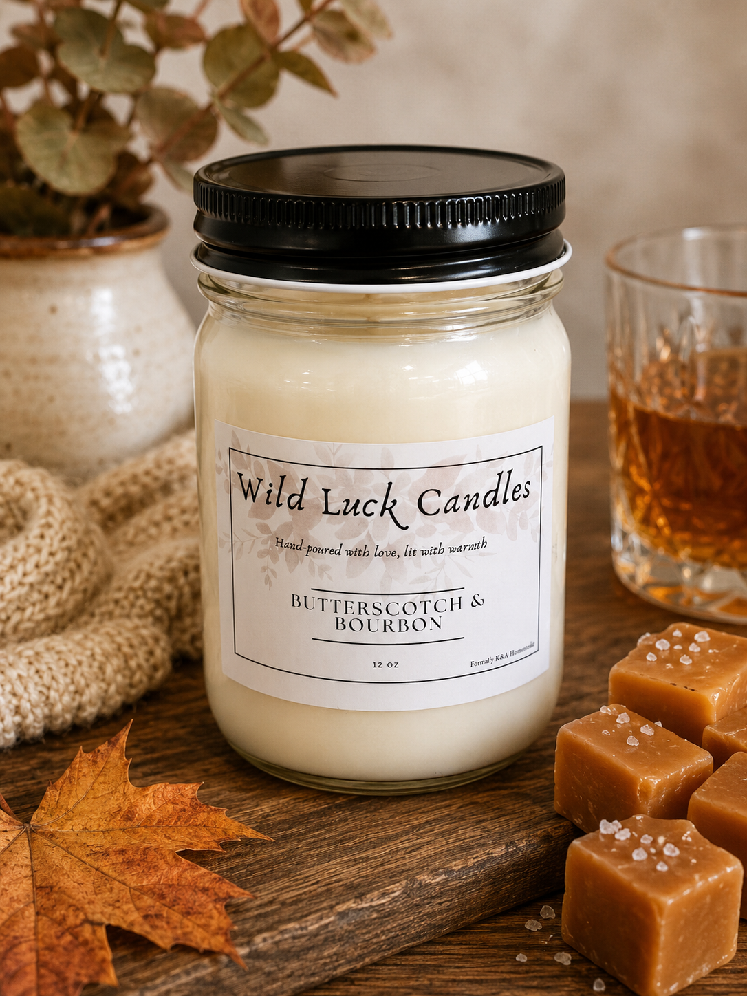 Wild Luck Candles | 12 oz Hand-Poured 100% Soy Candle | Choose Your Scent